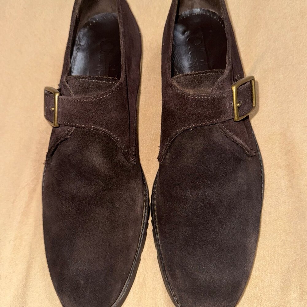 MENS BROWN COLE HAAN NIKE AIR BUCKLE SHOES SIZE 12M GREAT SHAPE GENTLY WORN